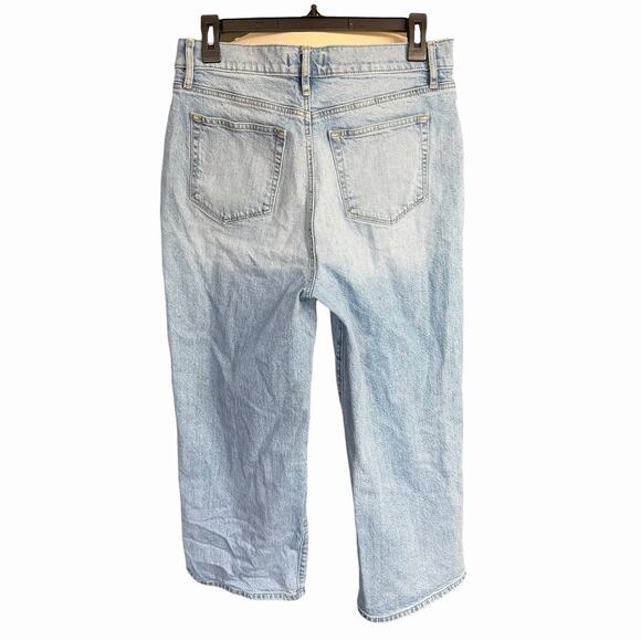 Ann Taylor Loft Jeans The Wide Leg Sz 6 Cropped High Rise Fishermancore Hippie - Picture 3 of 12